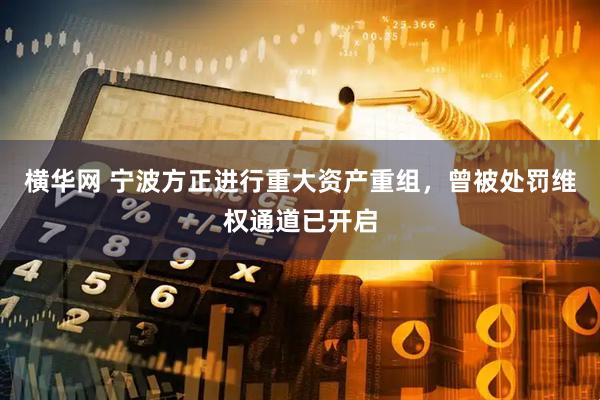 横华网 宁波方正进行重大资产重组，曾被处罚维权通道已开启